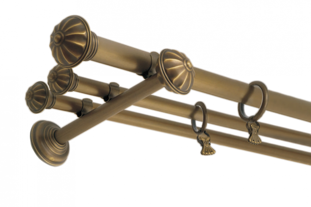 Double Bronze curtain rod Classic