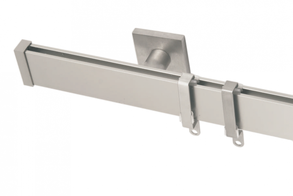 Silver curtain rod Quadro