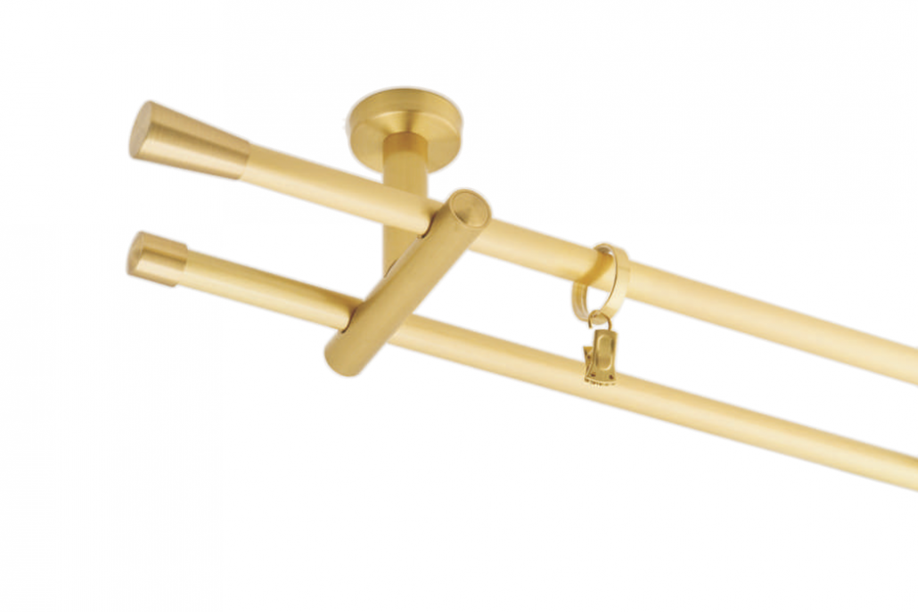 Golden Double curtain rod Techno 16